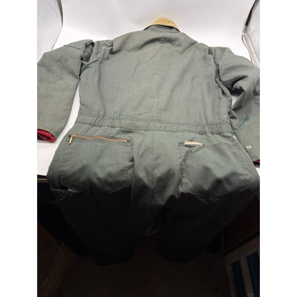 Walls Zero Zone Insulated Coveralls Size M 38-40 Green Vintage Made USA Workwear - Picture 9 of 10